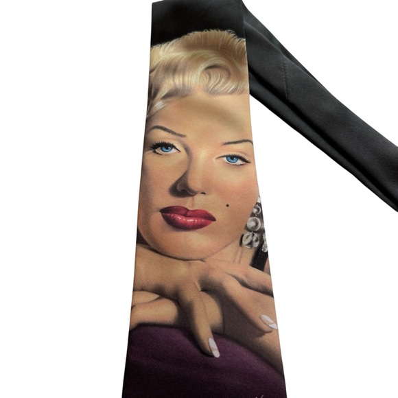 *Men’s Vintage Ralph Marlin Marilyn Monroe Signature Neck Tie 1996 Polyester. - Picture 3 of 8